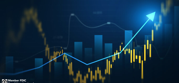 An image of overlapping bar and line graphs representing the tracking of investments